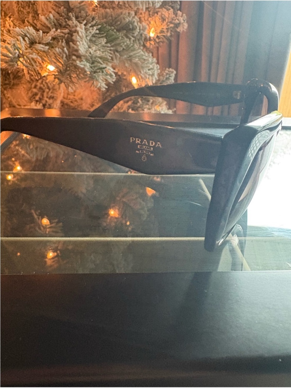 Prada Black Oversized Cat-Eye Sunglasses - Women - Picture 6 of 15